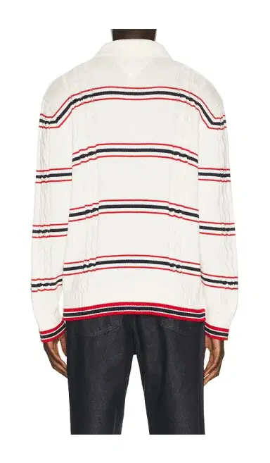 Tommy Jeans Stripe Cable Knit Polo | Thumbnail 2
