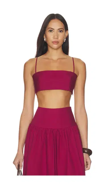 susana monaco Poplin Crop String Top | Thumbnail 1