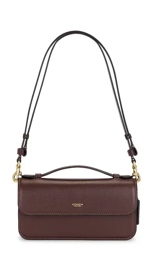 Coach Refined Calf Leather New York Elora Top Handle Crossbody Bag