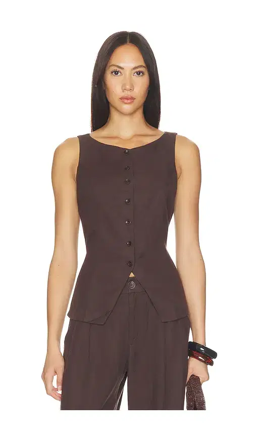 Vuori Trestles Twill Button Down Tank Top
