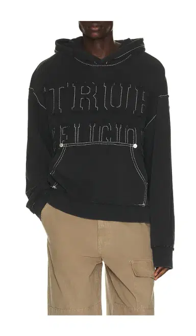 True Religion Applique Big T Boxy Hoodie | Thumbnail 1