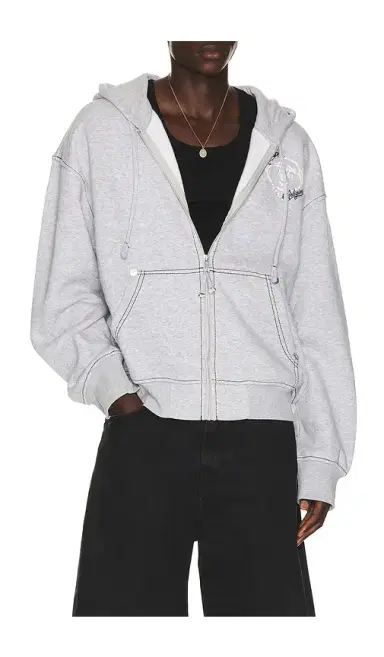 True Religion Buddha Face Big T Boxy Zip Up Hoodie | Thumbnail 2