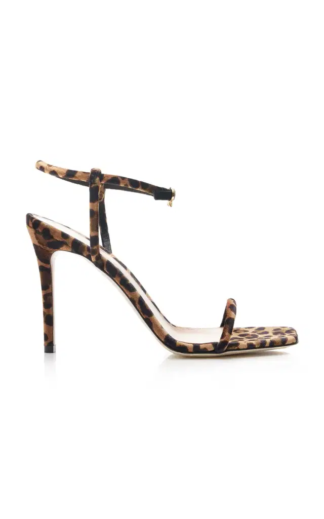 Gianvito Rossi Mayfair Leopard Velvet Sandals