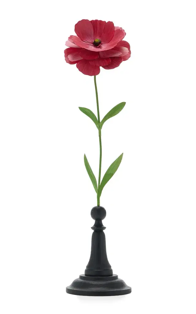 Erbavoglio Milano Carnation Handcrafted Metal Sculpture - Pink