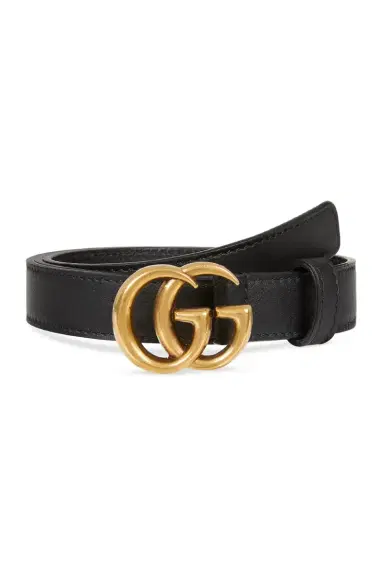 Gucci Thin Leather GG-Buckle Belt | Thumbnail 2