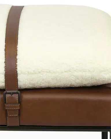 Regina Andrew Austin Leather and Boucle Bench | Thumbnail 3
