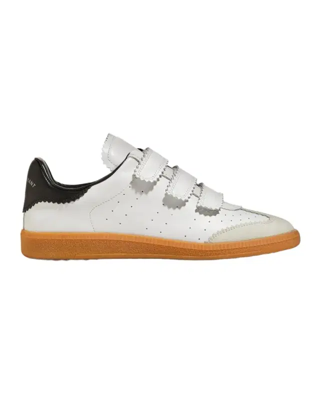 Isabel Marant Beth Perforated Leather Grip-Strap Sneakers