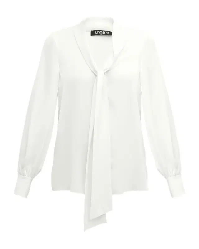 Ungaro Ella Tie-Neck Silk Blouse