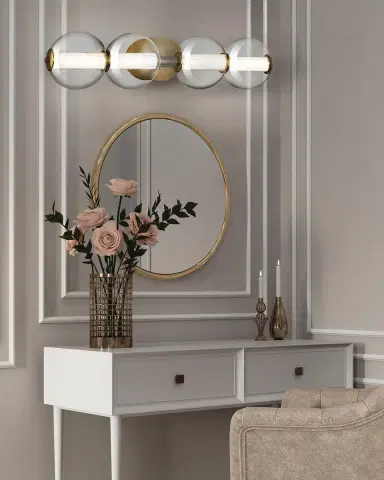 Eurofase Atomo 4-Light LED Vanity in Chrome | Thumbnail 4 Eurofase Atomo 4-Light LED Vanity in Chrome | Thumbnail 4