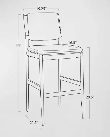 Regina Andrew Nash Leather 29.5" Bar Stool | Thumbnail 5 Regina Andrew Nash Leather 29.5" Bar Stool | Thumbnail 5