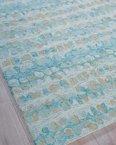 Exquisite Rugs Colorplay Hand-Tufted Turquoise Rug | Thumbnail 3