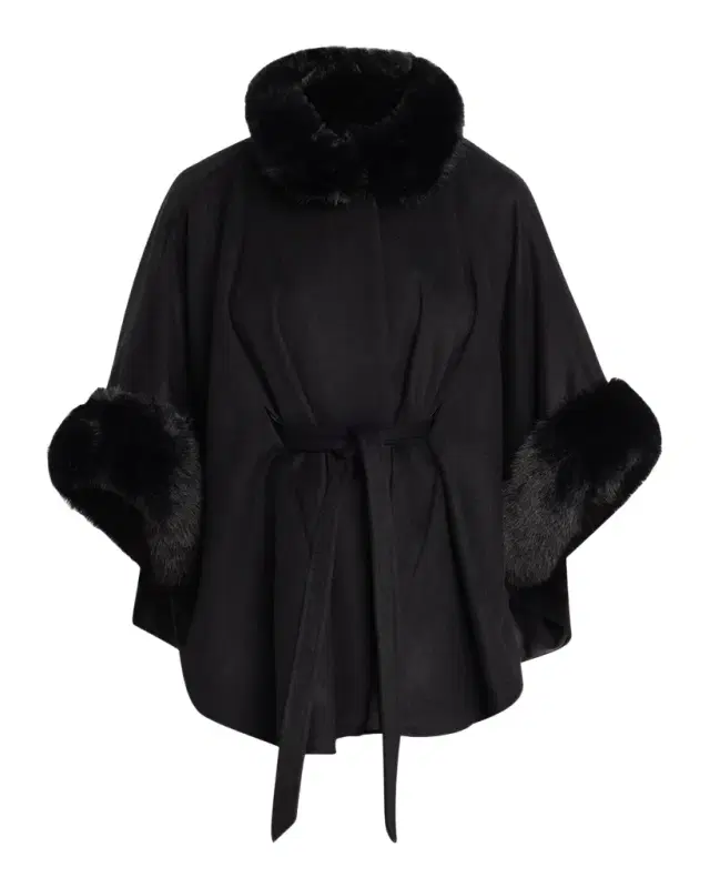 Sofia Cashmere Cashmere Shawl W/ Faux Fur Trim