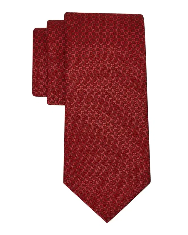 Ferragamo Men's Micro-Gancio Silk Tie