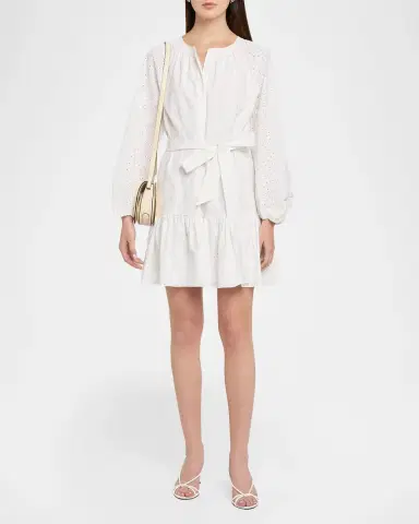 Shoshanna Andi Flounce Eyelet Mini Dress | Thumbnail 2 Shoshanna Andi Flounce Eyelet Mini Dress | Thumbnail 2