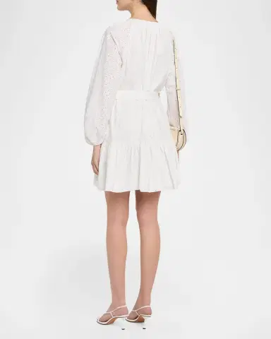 Shoshanna Andi Flounce Eyelet Mini Dress | Thumbnail 3 Shoshanna Andi Flounce Eyelet Mini Dress | Thumbnail 3