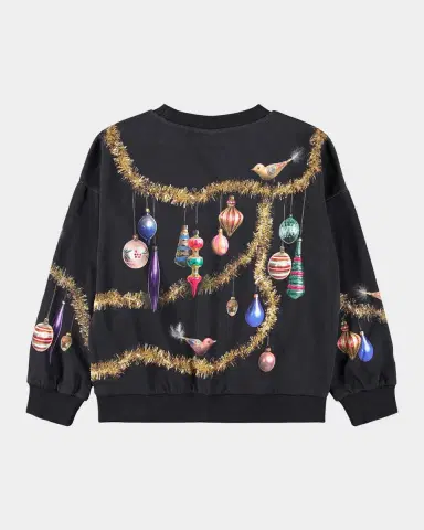 Molo Girl's Maxi Happy Holiday Cotton Sweatshirt, Size 4-6 | Thumbnail 2