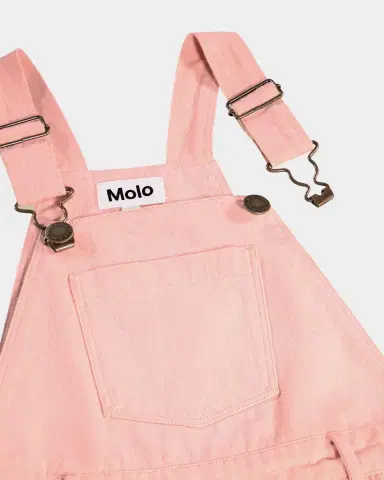Molo Girl's Bow-Embroidered Cotton Pinafore Dress | Thumbnail 4