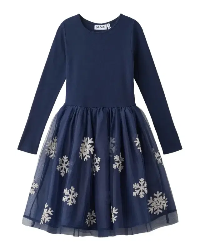 Molo Girl's Cyrus Sequined Tulle & Jersey Dress, Size 7-12