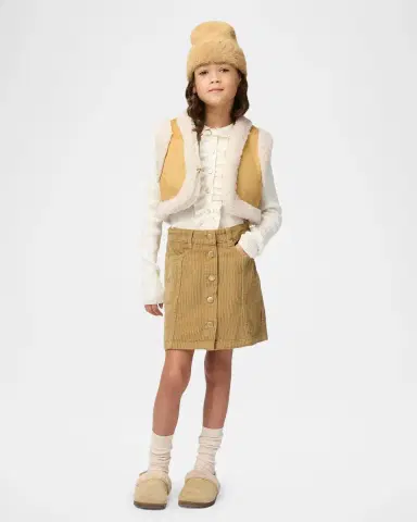 Molo Girl's Hildur Faux Shearling Vest, Size 8-12 | Thumbnail 2