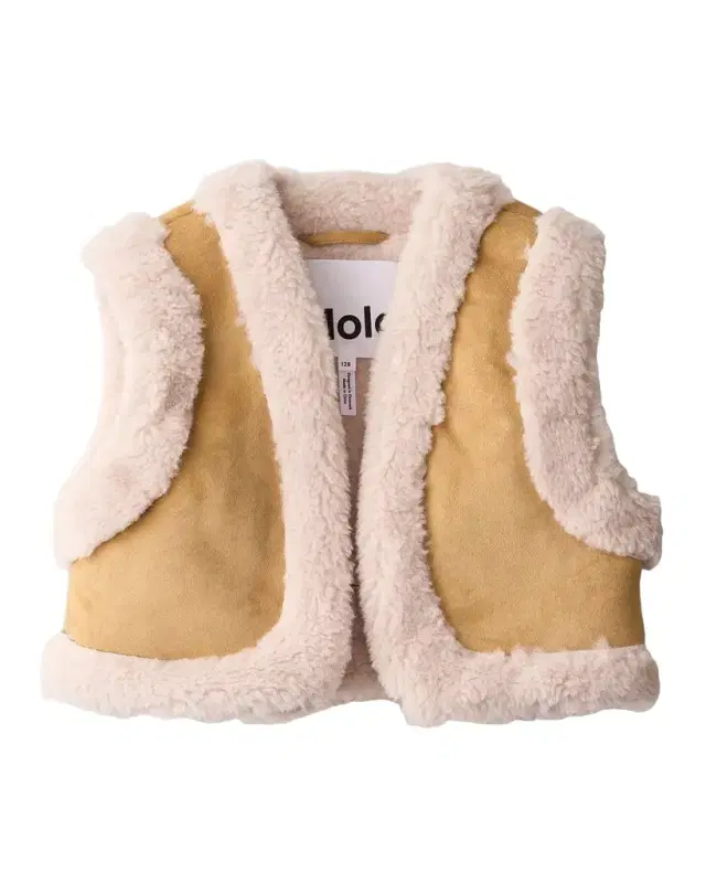 Molo Girl's Hildur Faux Shearling Vest, Size 8-12