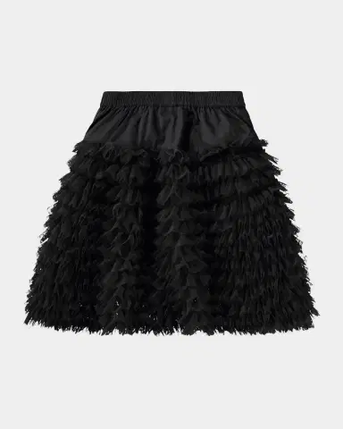 Molo Girl's Blissus Ruffled Tulle Midi Skirt, Size 3-6 | Thumbnail 2