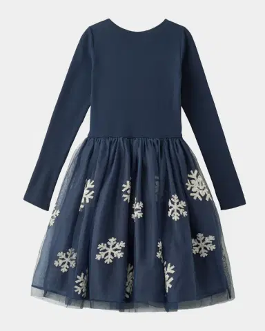 Molo Girl's Cyrus Snowflake Tulle Dress, Size 3-6 | Thumbnail 3
