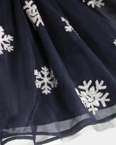 Molo Girl's Cyrus Snowflake Tulle Dress, Size 3-6 | Thumbnail 6