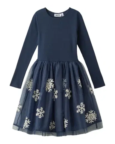 Molo Girl's Cyrus Snowflake Tulle Dress, Size 3-6 | Thumbnail 1