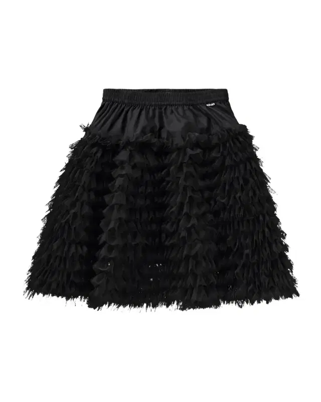 Molo Girl's Blissus Ruffled Tulle Midi Skirt, Size 7-12