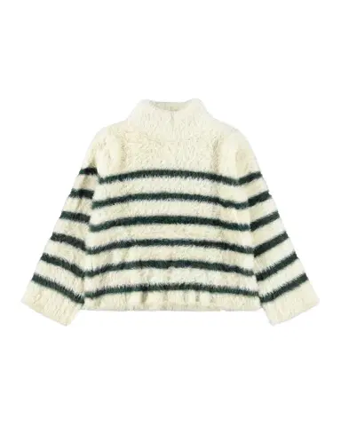 Molo Girl's Govina High-Neck Striped Sweater, Size 7-12 | Thumbnail 1