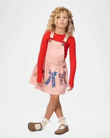 Molo Girl's Rochelle Ribbed Long-Sleeve Shirt, Size 7-12 | Thumbnail 2