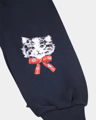 Molo Girl's Simeon Fancy Kitty Cotton Pants, Size 6M-2 | Thumbnail 3