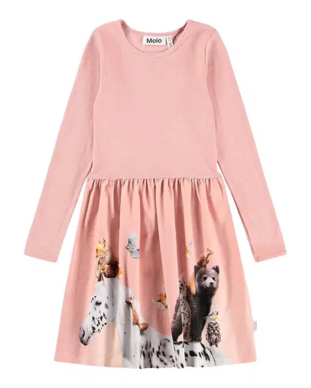 Molo Girl's Credence Entourage Printed Long-Sleeve Dress, Size 3-6