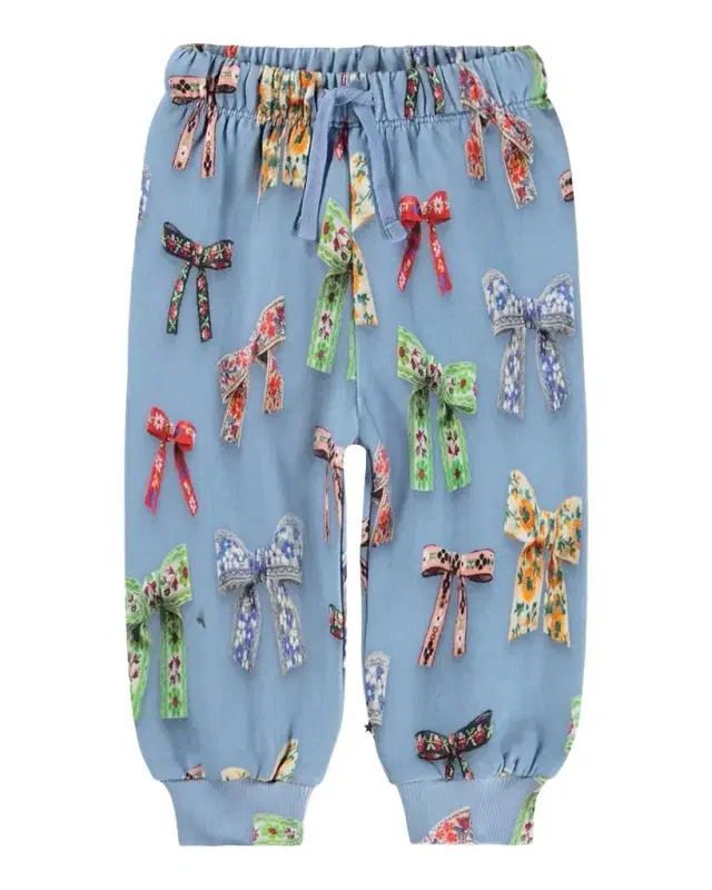 Molo Girl's Simeon Mini Bows Cotton Pants, Size 0M-4