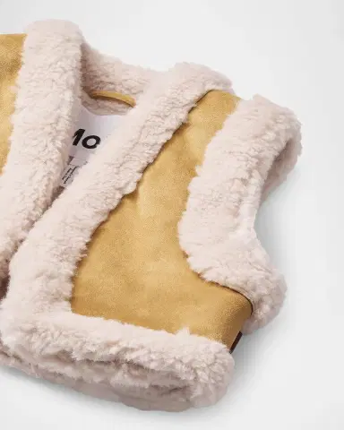 Molo Girl's Hildur Faux Shearling Vest, Size 4-5 | Thumbnail 4