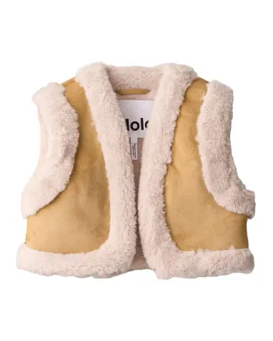 Molo Girl's Hildur Faux Shearling Vest, Size 4-5 | Thumbnail 1