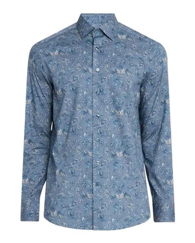 Etro Men's Cotton-Stretch Paisley Sport Shirt