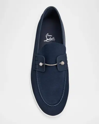 Christian Louboutin Men's Chambeliboat Yacht Leather Boat Shoes | Thumbnail 6