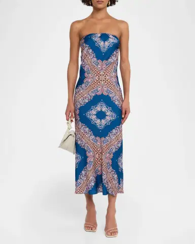 MISA Los Angeles Thara Strapless Midi Dress | Thumbnail 2