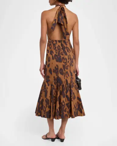 MISA Los Angeles Samara Leopard Midi Dress | Thumbnail 3