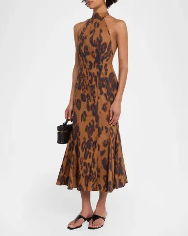 MISA Los Angeles Samara Leopard Midi Dress | Thumbnail 4