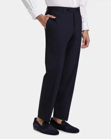 Canali Men's Wool Stretch Straight-Leg Trousers | Thumbnail 7