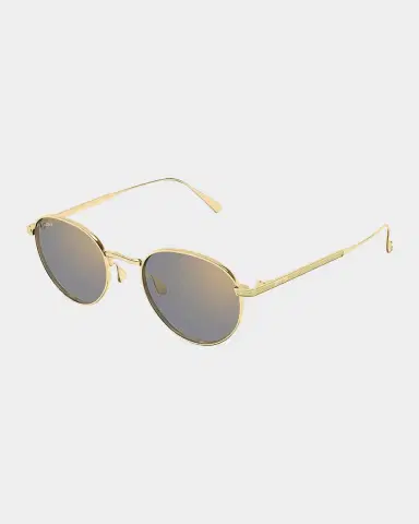 Cartier Men's Signature C de Round Titanium Sunglasses | Thumbnail 2