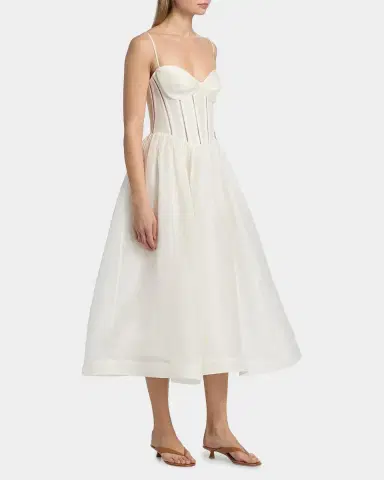 Zimmermann Luna Corset Midi Dress | Thumbnail 7