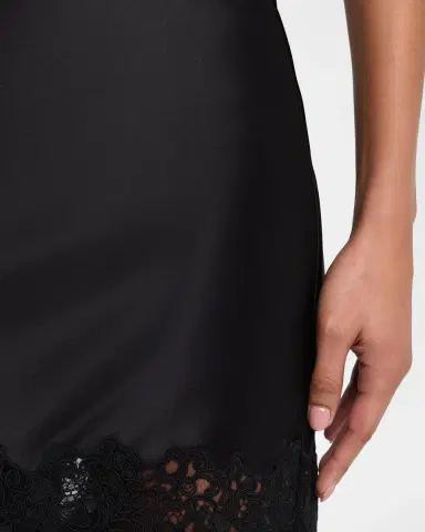 CYNTHIA ROWLEY Lace-Trim Satin Maxi Skirt | Thumbnail 5 CYNTHIA ROWLEY Lace-Trim Satin Maxi Skirt | Thumbnail 5