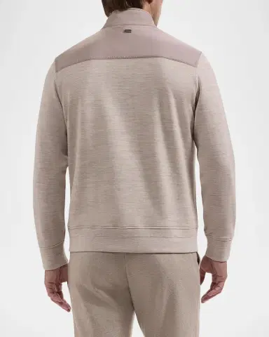 Bugatchi Men's Cotton-Wool Blend Zip-Up Cardigan | Thumbnail 3