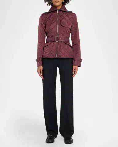 Burberry Abbeydale Micro Check Quilted Nylon Jacket | Thumbnail 2