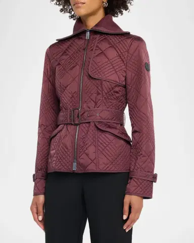 Burberry Abbeydale Micro Check Quilted Nylon Jacket | Thumbnail 4