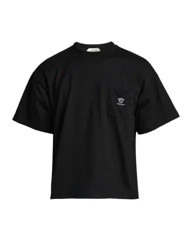 Versace Men's Embroidered-Medusa Jersey Pocket Crewneck T-Shirt | Thumbnail 1