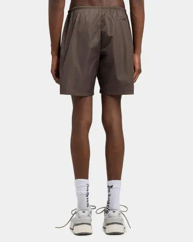 Palm Angels Men's Curved Logo Nylon Swim Trunks | Thumbnail 2